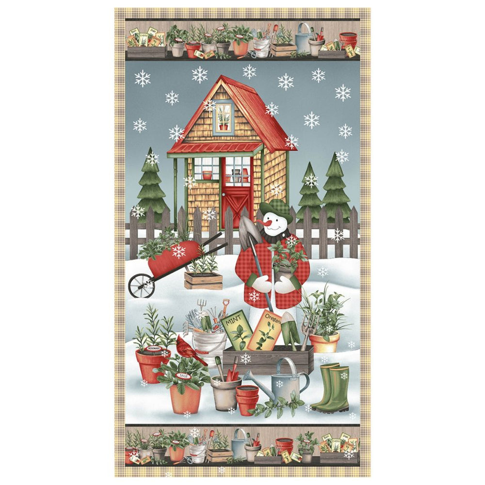 
                      
                        Patchworkstoff "Gardening Snowman", Jan Mott, Henry Glass, XMAS
                      
                    