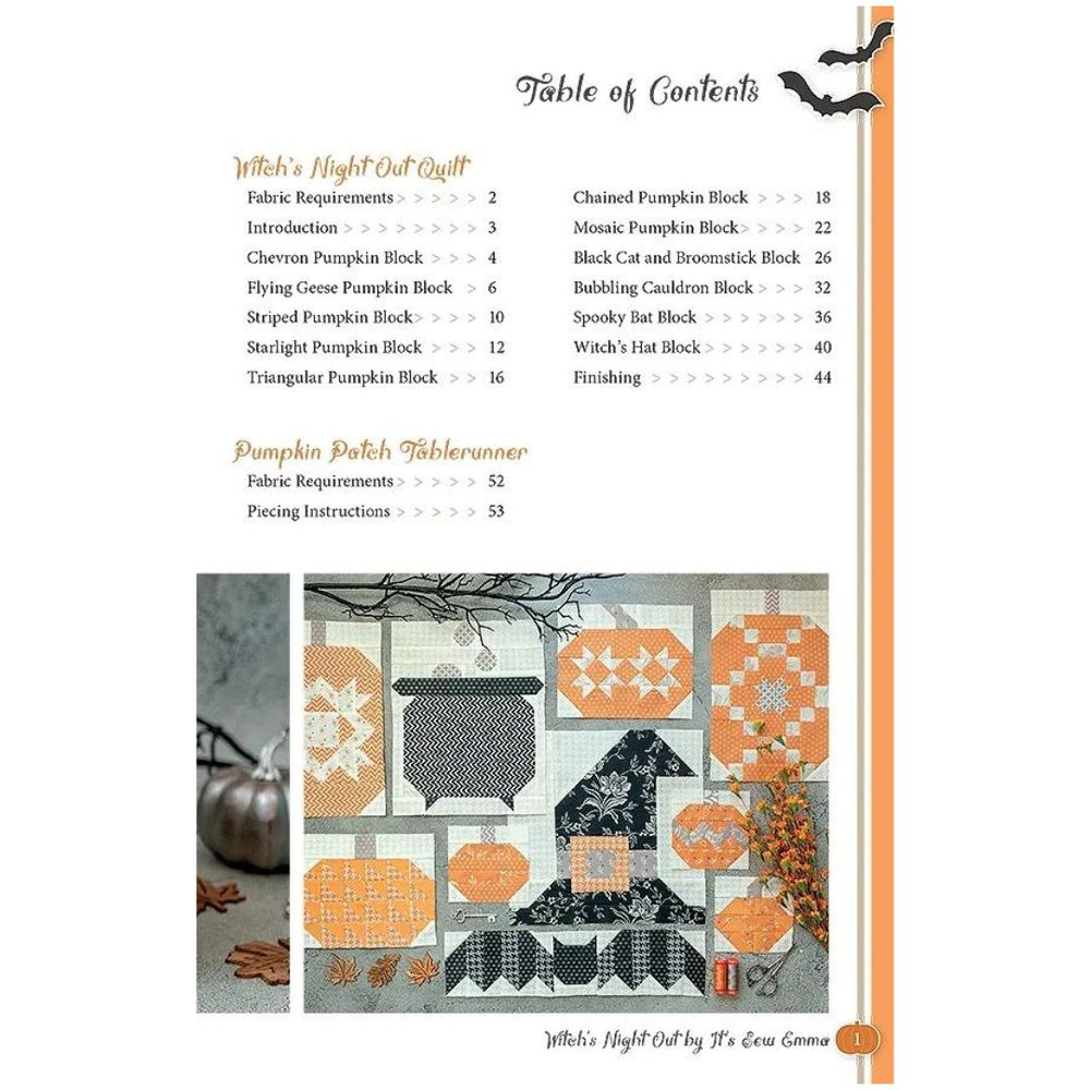 
                      
                        Quilt Vorlage "Witch's Night Out", Halloween/Herbst
                      
                    