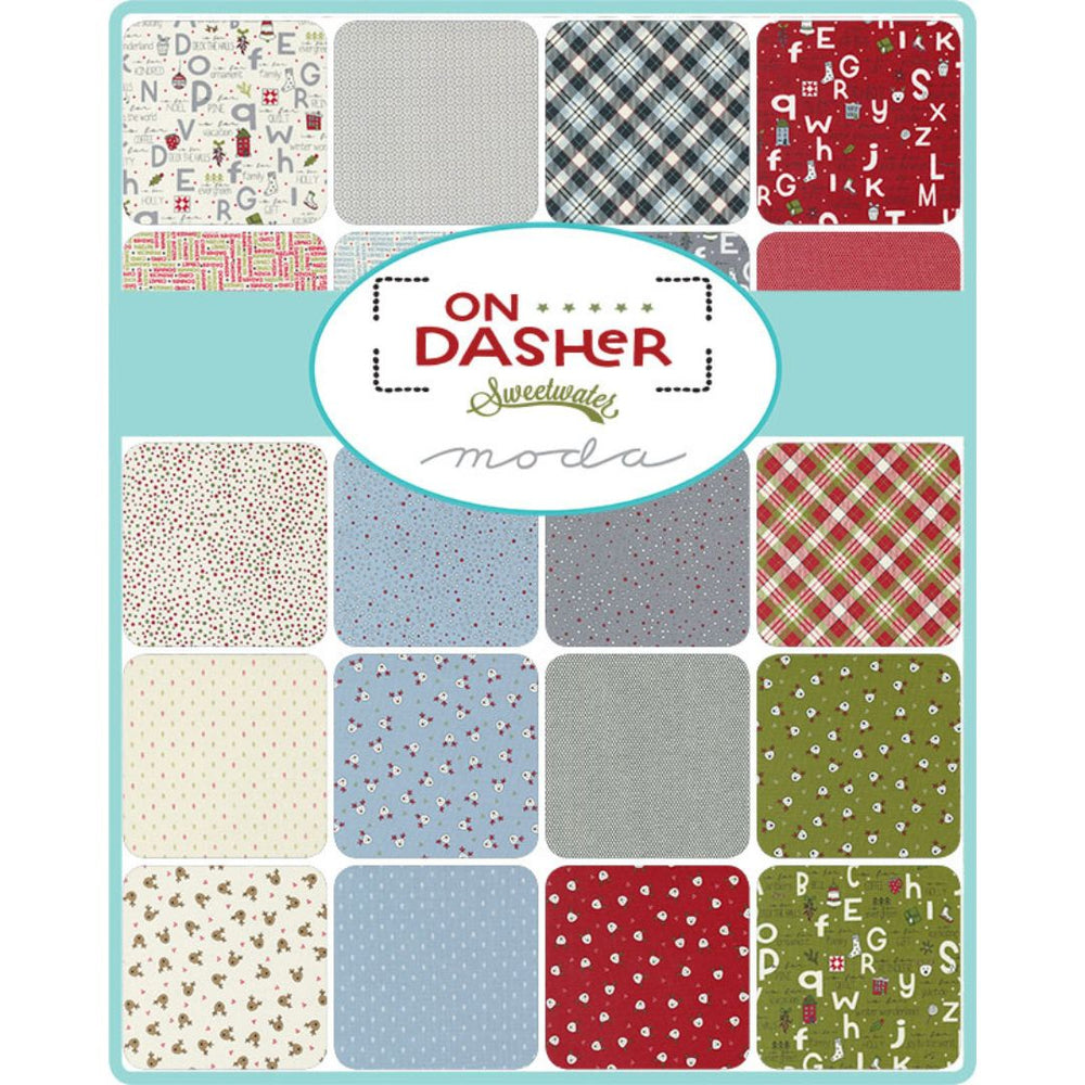 BW Stoff "On Dasher", Sweetwater, Moda Fabrics, Meterware, XMAS