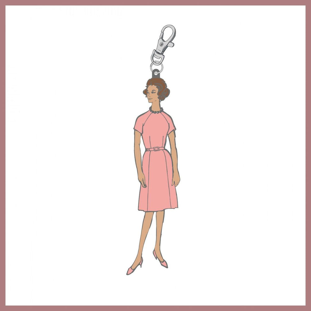 Charm Pink Vintage Lady, Anhänger, Lori Holt, Riley Blake Designs